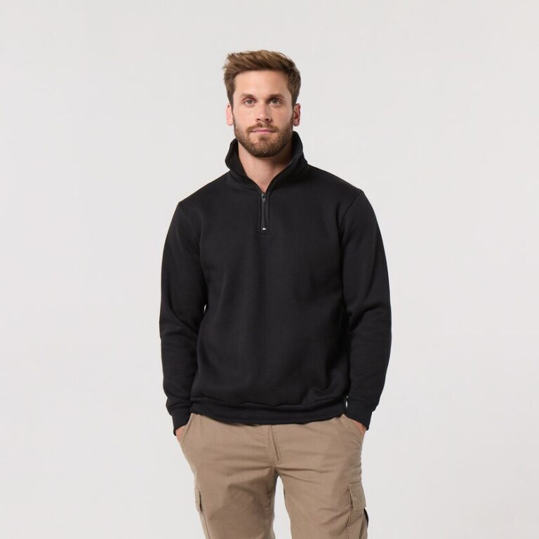 Buzo Frisa Medio Cierre Negro Pampero