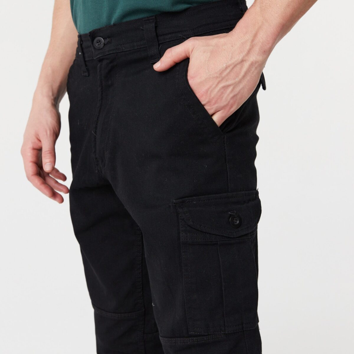 Pantalón Cargo Elastizado Negro