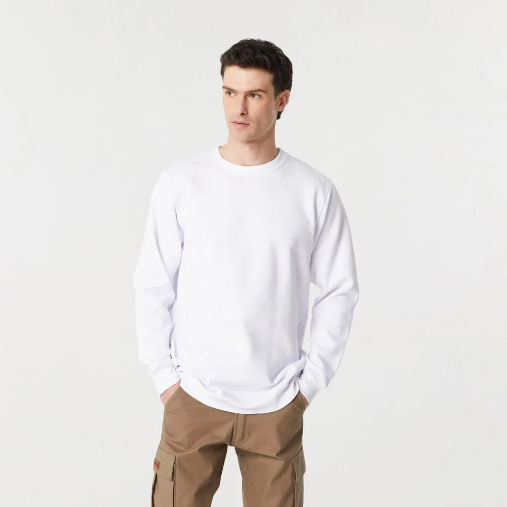 Buzo Frisa Cuello Redondo Blanco Pampero