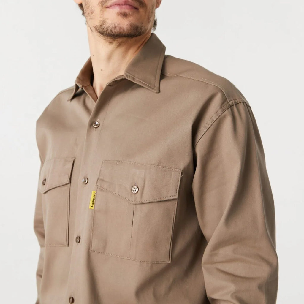 Camisa De Trabajo Beige Pampero