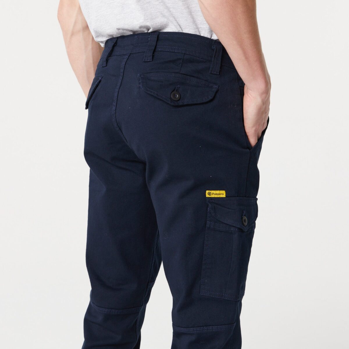 Pantalón Cargo Elastizado Azul