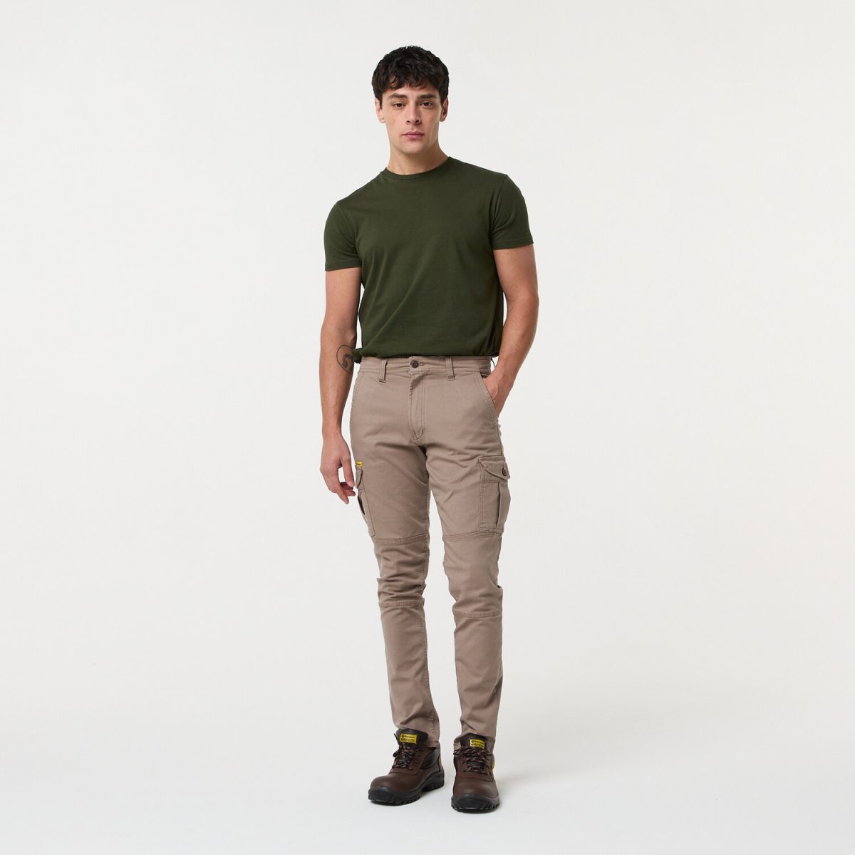 Pantalón Cargo Elastizado Beige