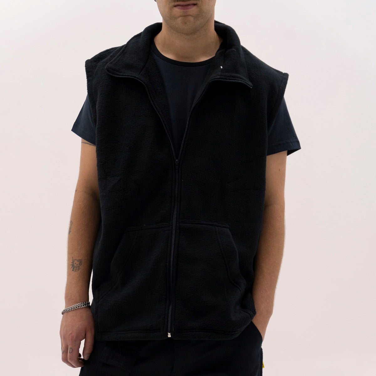 Chaleco Polar Básico Negro Pampero